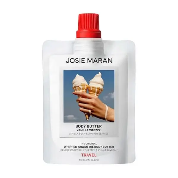 Josie Maran  Vanilla Vibezzz - Whipped Argan Oil Refillable Firming Body Butter Jar healing
