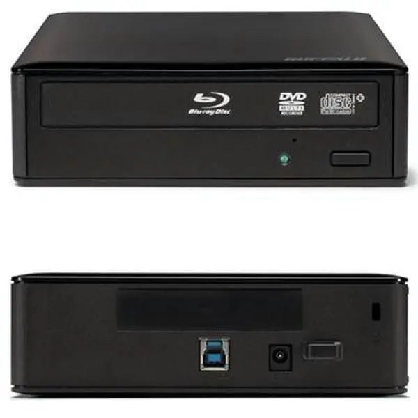 Buffalo Technology BRXL-16U3 Mediastation External Blu-Ray Drive - USB 3.0, 16x Write Speed, 5 Gb/s Transfer Rate, CD/DVD Compatible, Periodic Data Backups, Archive Creation, Backward Compatible, Standard Compliance, Type-B
