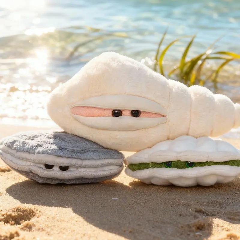 Cute Marine Mussel Plush Stuffed Toy, Soft Sea Animal Doll, Kawaii Stuffed Toys, Home Decor Item, Birthday Gift, Plush Stuffed Toys