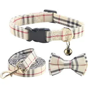Dog Collar and Leash, Breathable Adjustable Dog Collar-Safe Buckle-Collars for Small Medium Large Pet