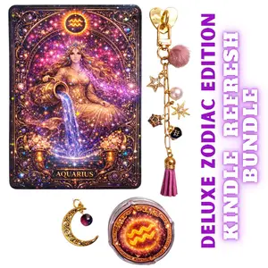 DELUXE ZODIAC Kindle Refresh Kit | Includes Insert, Magnetic Grip, Dust Plug Charm, and Chain Charm
