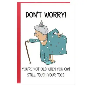 1PC Funny 'get Old' Women Birthday Card, Humorous Joke for Mom Grandma Bestie, Perfect Gift for 40th 50th 60th Birthdays, Greeting Card