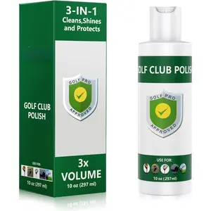 Pro Golf Club Polish, Golf Club Cleaner, Golf Club Scratch Remover Golf Club Rust Remover/Golf Club Cleaning Kit - 10 oz of Metal Polish Compound, Essentials Golf Accessories Golf Gifts for Men
