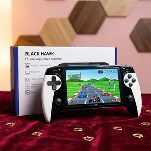 Portable Retro Game Console, 5.5-Inch Large Screen, 10 Emulator Support, Ultra HD Graphics Handheld Game Console, Ideal Gift for Birthdays, Fathers Day & Christmas, boys Box Compact game console retro game consoles gamer gifts