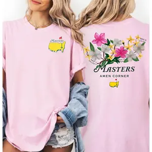 Masters Amen Corner Golf T Shirt – Augusta Style Floral Course Graphic Tee – Vintage Championship Weekend Golf Shirt – Trendy Golf Fan Aesthetic Gift Unisex Casual Tee