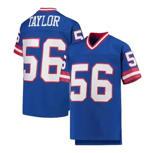 Facsimile Lawrence Taylor Football Jersey Men's Blue Laser Auto Reprint Vintage Throwback Retro Replica Limited Edition Game Day Style Sports Fan Apparel Collectible Authentic Look Premium Quality pant suit seo sale se omens rugby