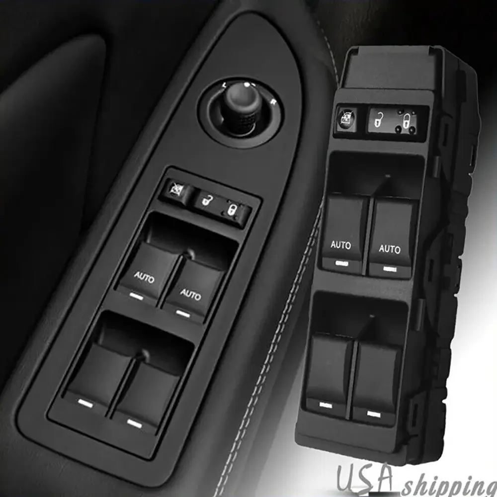 Driver Side Master Power Window Switch Unit - 1pc, Plastic Shell, Direct Fit, Dual Auto Down, Plug-In Pins, High Reliability, Stable Performance, Aftermarket Swap/Replacement for 06-14 CHRYSLER 300, DODGE CHARGER