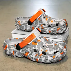 Men's summer outdoor beach shoes, sandals, dual-use, non draggable, wear-resistant, soft soled, closed slippers