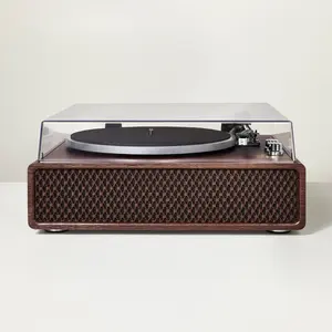 Wood Finish Retro Record Player - Hearth & Hand with Magnolia Wood Finish Retro Record Player - Hearth & Hand with Magnolia