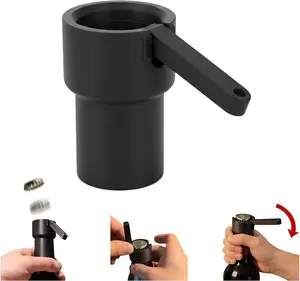 Funny Beer Cap Launcher Push Down Bottle Opener Shooter Portable Fun Bar Tool Ergonomic One Hand Operation Beverage Cap Gun Kitchen Party Gadget Unique Drinkware Accessories Gift for Men