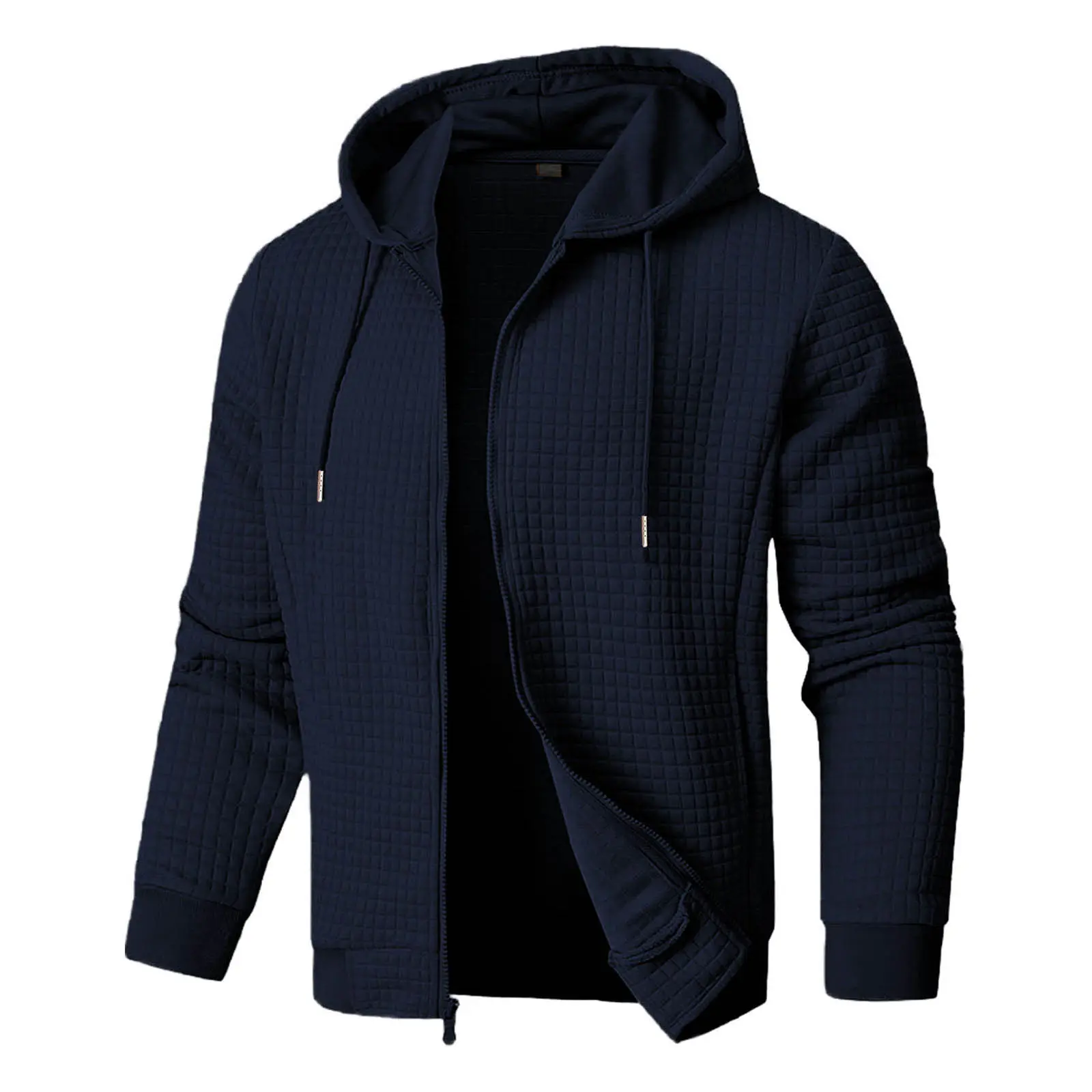 JMIERR Men’s Jacquard Plaid Hoodie Long Sleeve Drawstring Casual Hooded Sweatshirts Jackets with Pockets