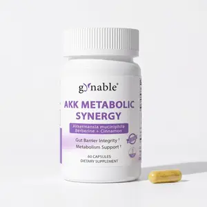 Gynable AKK Probiotic & Berberine Capsules for gut health & debloat support. With 27mg Akkermansia muciniphila, Ceylon cinnamon & chromium for weight & glucose support. 30 servings, USA made metabolism booster,anti hunger pills wt loss Summervibes