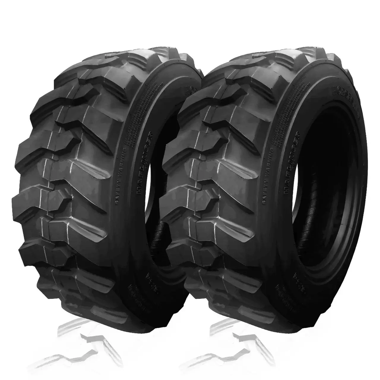 HORSESHOE HAFLINGER 2 New 12-16.5 / 12x16.5 14PR TRAC-KING SKID STEER TIRES w/Rim-Guard-Wall 305/70-16.5 LRG Super Heavy-Duty (*2 Years Warranty)