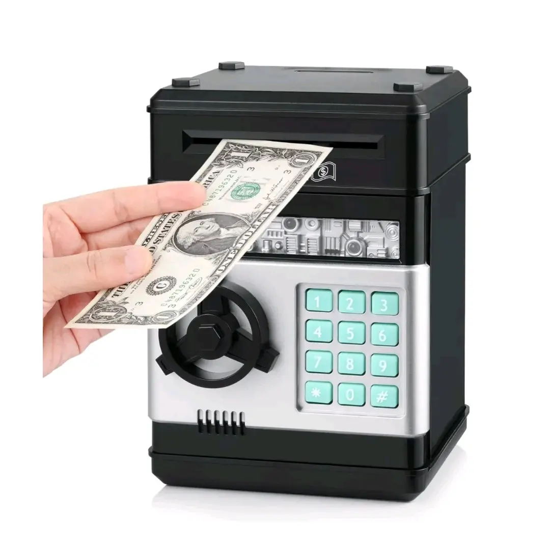 kids piggy banks, money savings for kids Coin Lock Security Money White Children Gift