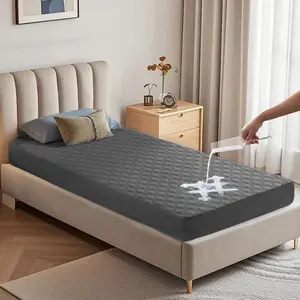 【BEDLORE】Small Copper Coin Pattern Waterproof Mattress Protector with Fitted Sheet, Breathable & Cooling Fabric for Hot Sleepers, Soft Bed Cover