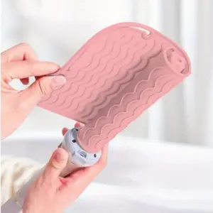 TikTok Viral Portable Heatless Silicone Hair Straightener Mat | Heat-Resistant Styling Pad | Home & Travel Essential for Straightener Brushes | Hair Styling Tools | Perfect Gift for Valentine's Day & Mother's Day