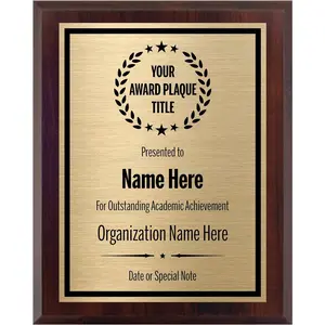 Personalized Engraved Award Plaques with Custom Text, Customized for Employee Appreciation, Recognition, Retirement, Service, Perfect for Employees Co-workers and Friends, Size 6x8 Gold/Black