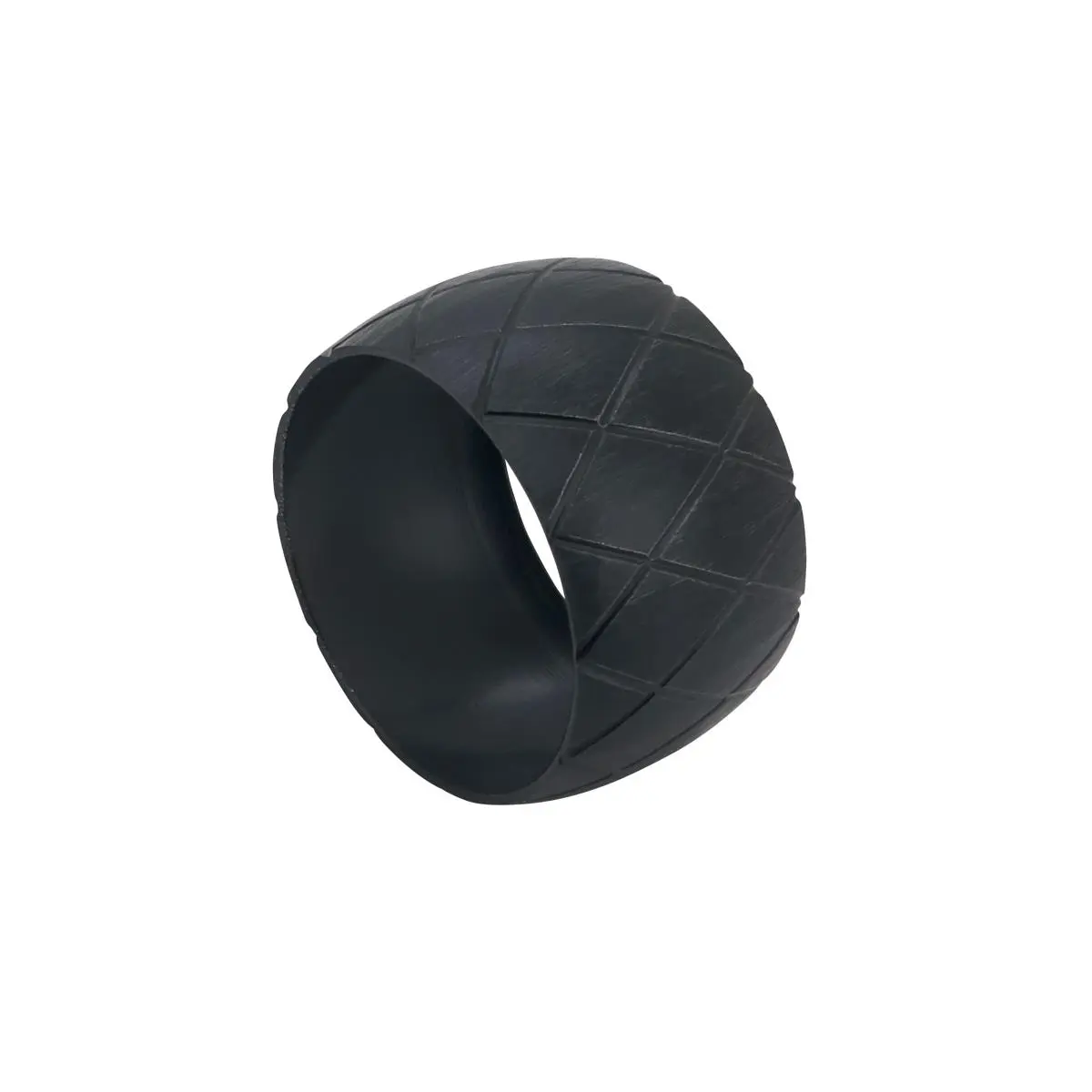 Saro Lifestyle NR642.BK Harlequin Brass Napkin Rings - Black 4-Piece Round Tableware Set, Refined Look for Special Events, Kitchenware for Entertaining Guests
