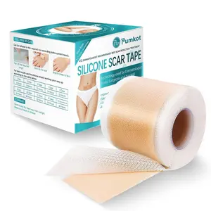 [Buy 1 Get 1 Free!] Pumkot Professional Silicone Scar Sheets (1.6" x 120" Scar Roll-3M) - Scars Removal Treatment - Reusable Silicone Scar Tape Strips Type for Keloid, C-Section, Surgery, Burn, Acne et
