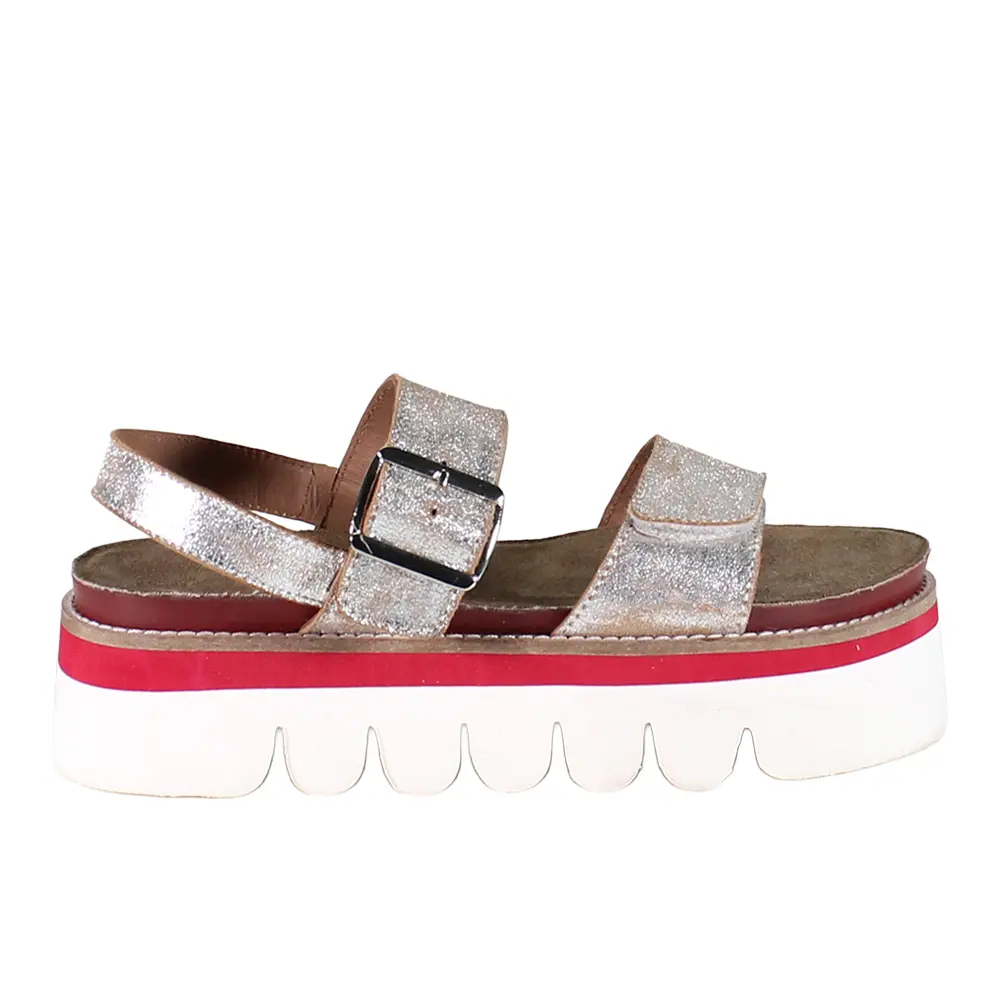 Diba True Womens Roly Poly Metallic Platform Casual Sandals Casual Mid Heel 2-3" - Silver Diba True Womens Roly Poly Metallic Platform Casual Sandals Casual Mid Heel 2-3" - Silver