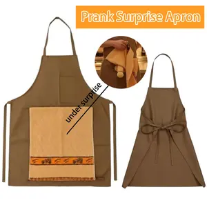 Funny Apron,Chef's Prank Apron,Creative Prank Aprons For Men,Gag Gift Apron,Surprise Hiding In Pocket Gifts patrick's day decorations