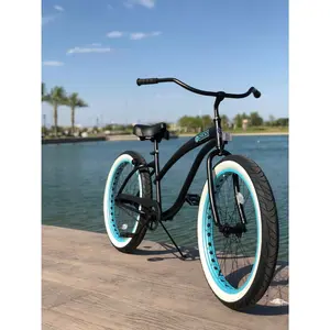 SIKK Wide Ride Ladies - Flat Black Frame Teal Wheels - Single Speed