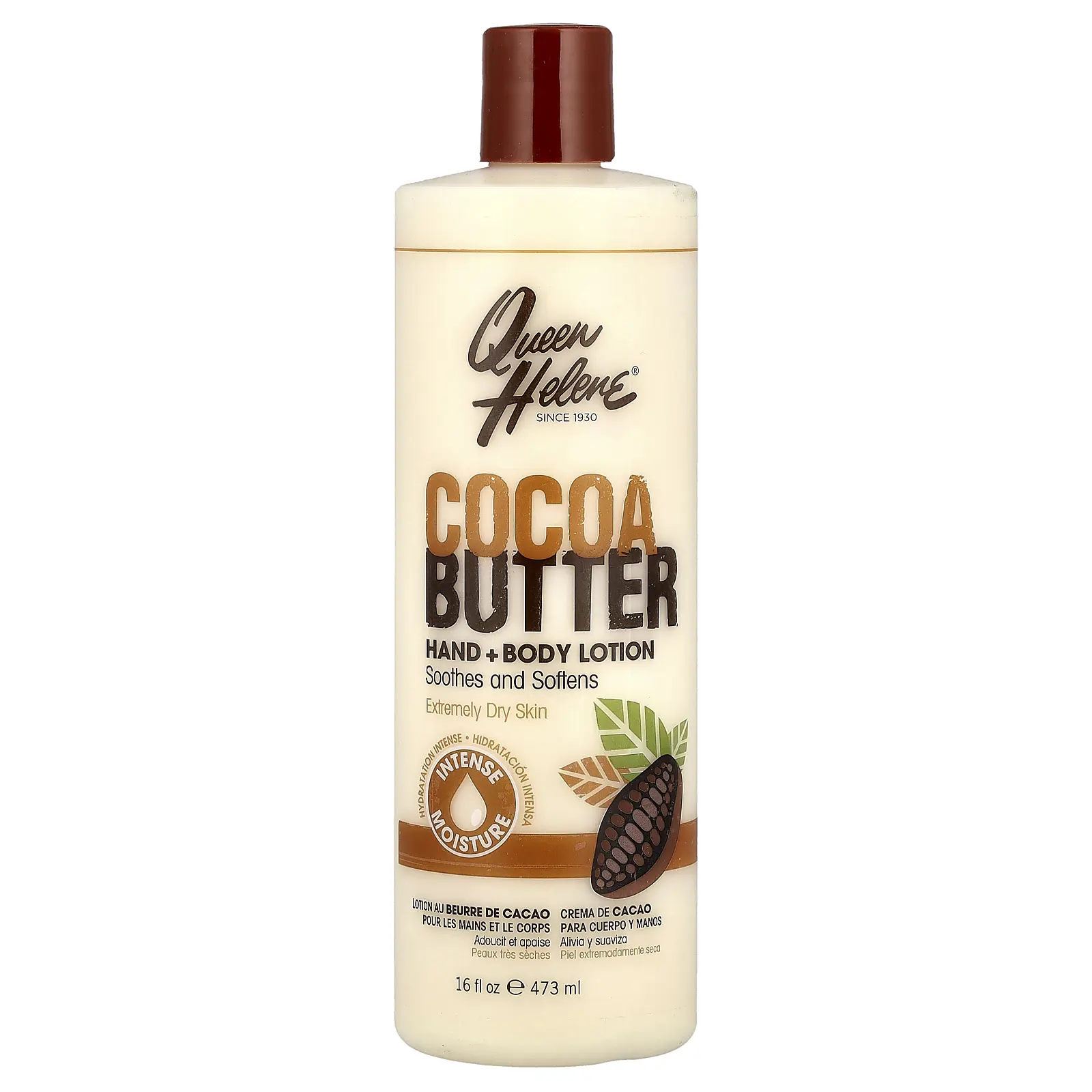 Queen Helene Hand and Body Lotion, Cocoa Butter, Extremely Dry Skin, 16 fl oz (473 ml)
