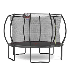 12FT Trampolines Pumpkin Kids Outdoor Trampoline with Net and Ladder trampoline  for  kids