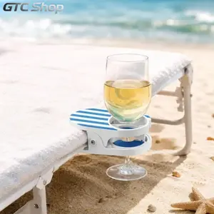 2 Pack Clip-On Drink Holder, Cute Portable Cup Clip, Stylish Beverage Organizer, Hands-Free Practical Accessory, Multi-use Cup Holder for Home, Office Desk, Car, Stroller & Daily Outdoor Activities #Summervibes