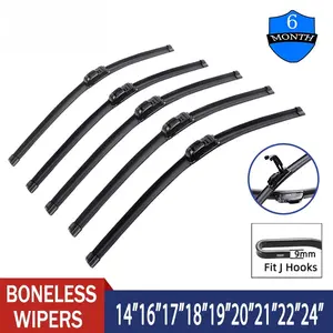 Car Windshield Wiper U-type Soft Rubber Boneless Wiper HD Quiet Durable Automotive Wiper  14" 16" 17" 18" 19" 20" 21" 22" 24"
