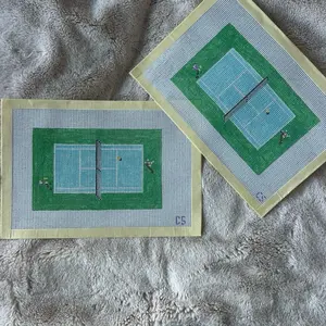 Tennis Court Needlepoint Canvas