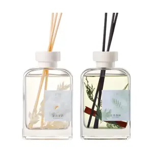 SONG CHAO 2-Bottle Set Natural Elements Aroma Diffuser, 500ml Each - New Rain Jasmine & Misty Forest Fragrance for Home, Bedroom, Long-Lasting Scent