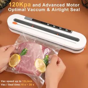 Vacuum Sealer Machine 120Kpa Advanced Motor 5 in 1 Easy Dry Moist Sealer with 10 PCS Bags for Sous Vide Food Storage