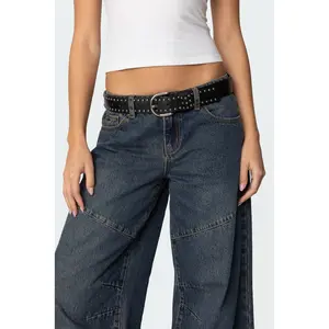 Studded Faux Leather Belt Studded Faux Leather Belt