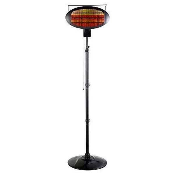Optimus PHP1500DIR 1500W Steel Infrared Heater, Garage-Use Outdoor Floor Heater with 3 Tubes, Waterproof IP34
