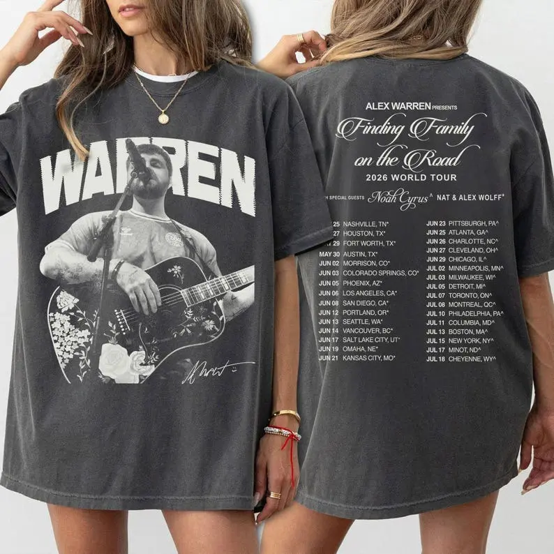 Alex Warren Eras Tour 2026 Vintage Shirt, Indie Music Aesthetic Unisex Fan Gift