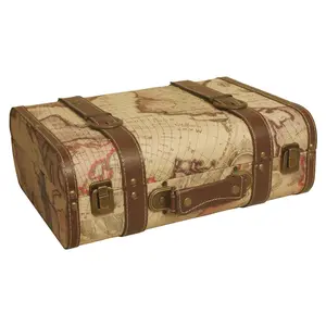 Wald Imports SP0015 Map Faux Leather Suitcase