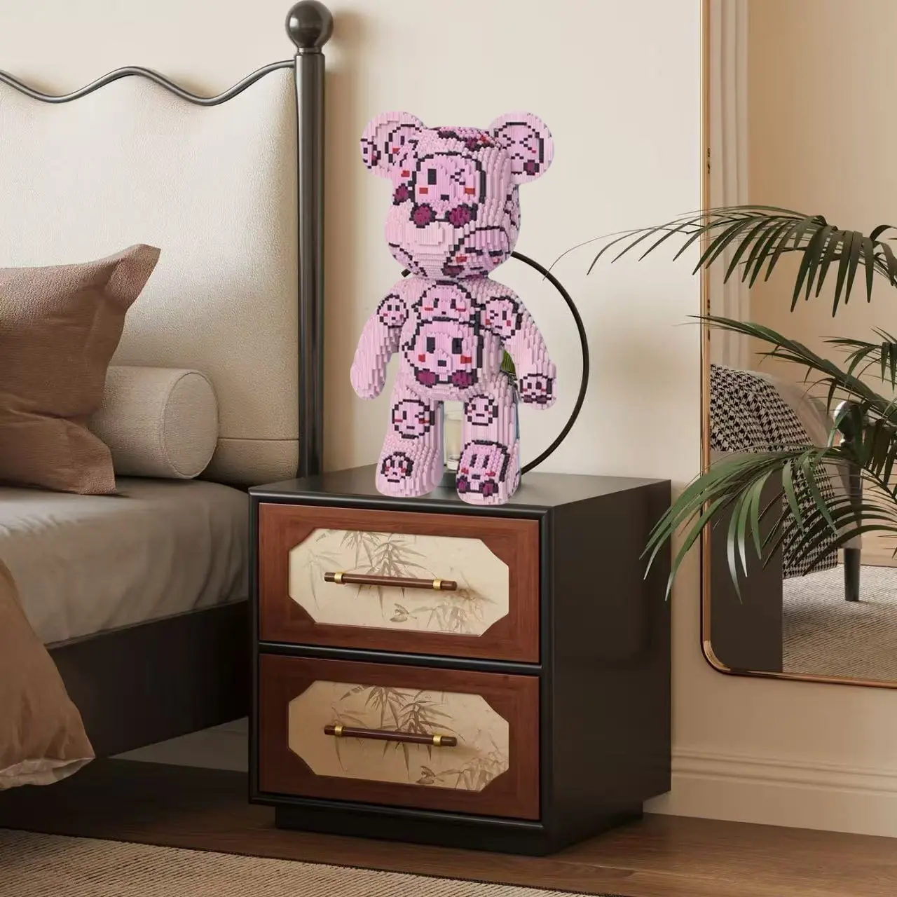 Star Card Lucky Bear Teddy Bear 3D Animal Shape Puzzle Blocks Creative Decoration, Birthday Halloween Valentine Christmas Holiday Gift, Home Decor DIY Crafts