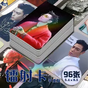 96Pcs Korean Celebrities Star And Actors Seung-hyun Choi Periphery Laser Small Card And Mini Card