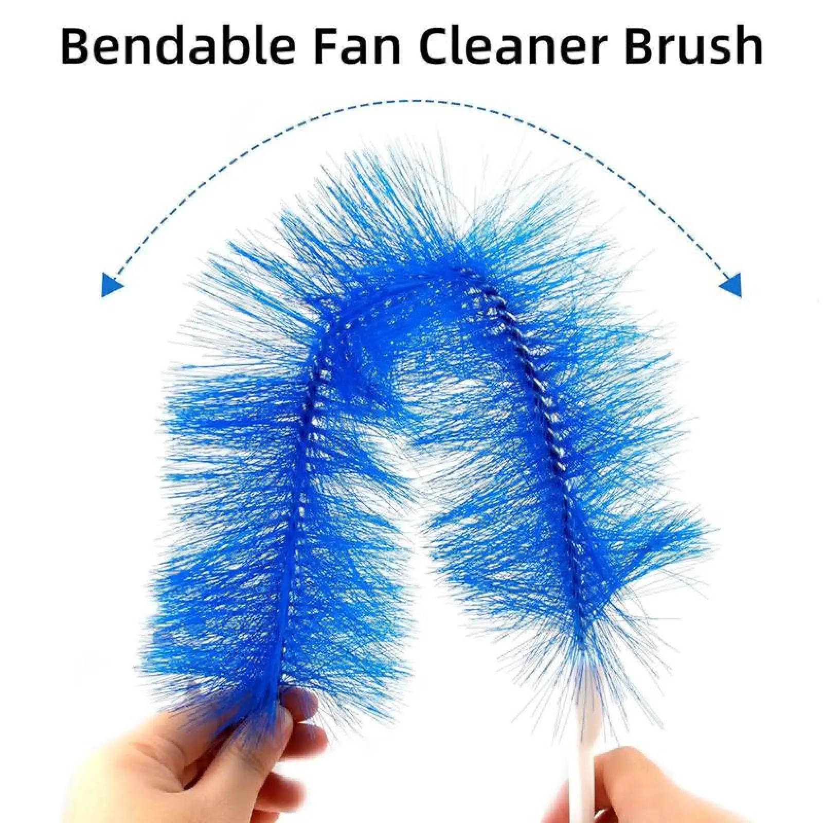 3-Count Bendable Microfiber Head Cleaner & Duster Set, Reusable Washable Home Care Tool, Ideal for Ceiling Fans, Air Vents (Randomly Shipped)
