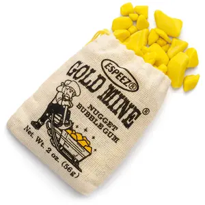 5x Gold Mine Nugget Bubble Gum Sugar Free Breath Mints Fresh Mint Candy Pocket Pack 2oz
