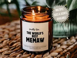 [Sale Up To 50%] Mother's Day Gift for Memaw, Memaw Birthday Gift, Mother's Day Gift for Grandma, Memaw Christmas Gift, World's Best Memaw Gift, Memaw Candle