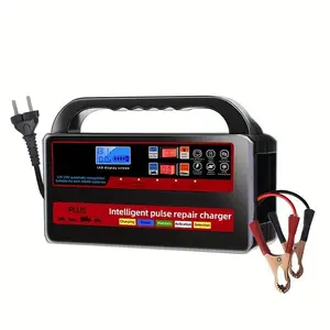 Smart Car Battery Charger, 12V & 24V Car Battery Charger, Battery Maintainer, Trickle Charger, Float Charger Repair Tool for Motorcycle, ATV, Truck, Lithium Battery