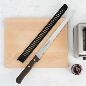 Premium Stainless Steel Bread Slicer with Non-Slip Coarse Tooth Cutter for Perfect Toast & Cake Slices Durable Efficient Kitchen Essential