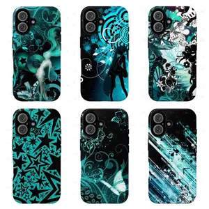 Hatsune Miku Aesthetic Anime Case | Y2K Rock Electric Guitar Art | Metallic Cyber Pop Music Star Cover | for iPhone 17/16/15/14/13/12/11ProMax Plus for Samsung phones, suitable for both men and women, Perfect Gift for Women Men.A gift for the fans.
