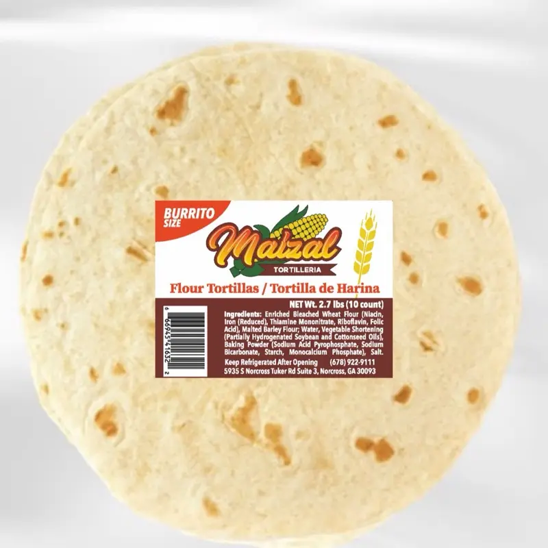 Maizal Tortilleria Flour Tortillas, 2.7lb Package, 10-Count