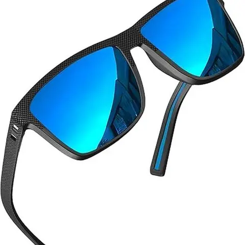 GRINDERPUNCH Square Polarized Sunglasses for Men & Women – Lightweight, UV Protection Unisex Polarized Fishing Sunglasses sunglass  face