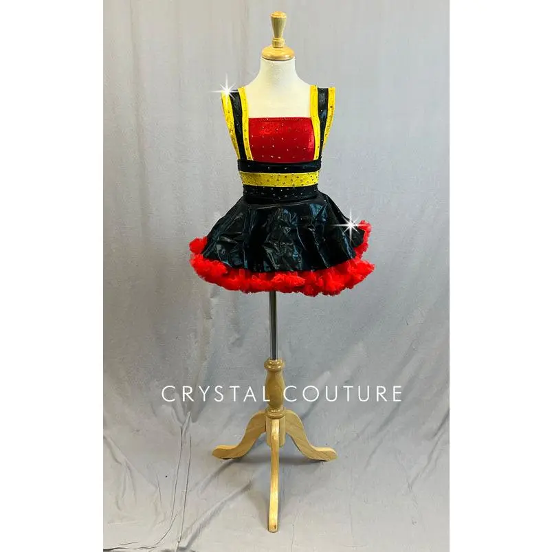 Fire Fighter Top and Skirt with Red Crinoline - Rhinestones