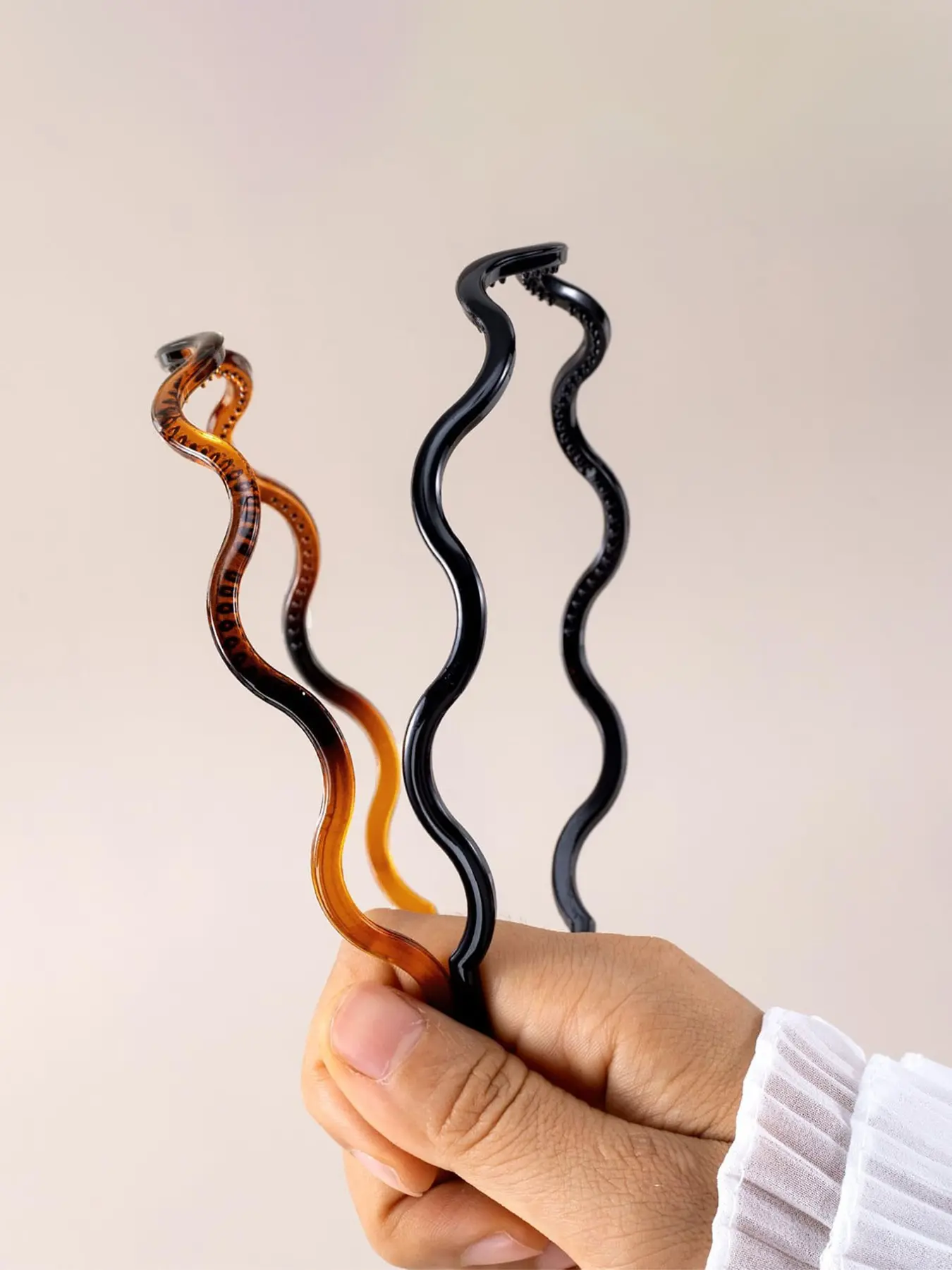 Women Classic Anti-Slip Hairband, Acrylic Material Wave Design, Suitable for Home Bathroom Sports Parties Outdoors, Workout Headband, Headband Set, Non Slip Hairbands
