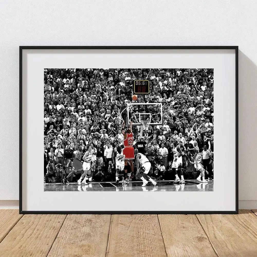 Michael Jordan Basketball Print | Game Action Photography Art Poster